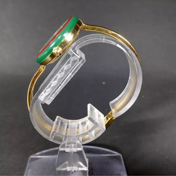 RARE 14k Gold Plated Beautiful 😍 Vintage GUCCI Collectors Watch Bracelet - Picture 6 of 10